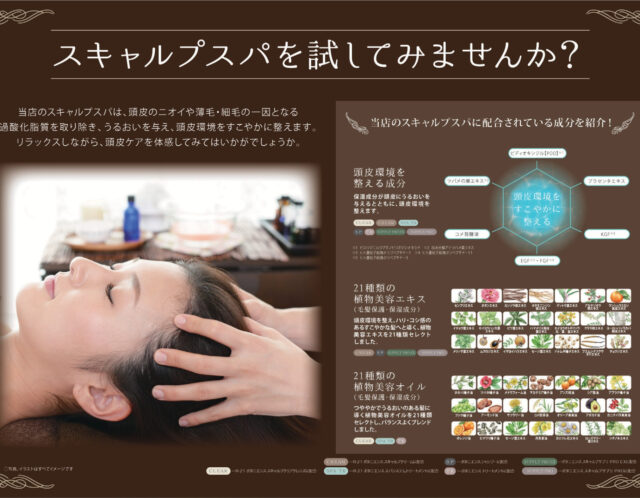 ヘッドスパをリニューアルしました。